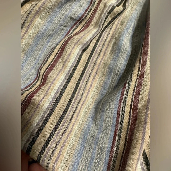 Altar’d State Tank Size Small Peplum Tie Straps Blue Brown Cotton - Picture 7 of 7